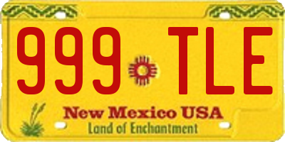 NM license plate 999TLE