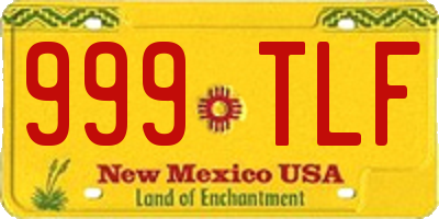 NM license plate 999TLF