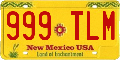 NM license plate 999TLM