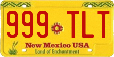NM license plate 999TLT