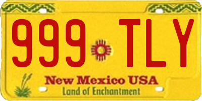 NM license plate 999TLY