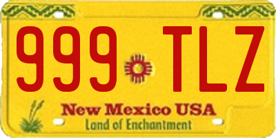 NM license plate 999TLZ