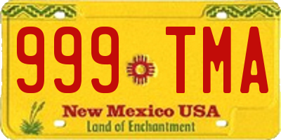 NM license plate 999TMA