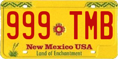 NM license plate 999TMB