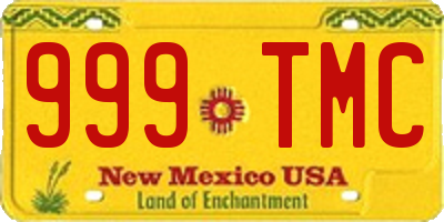 NM license plate 999TMC