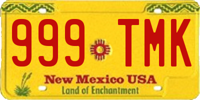 NM license plate 999TMK