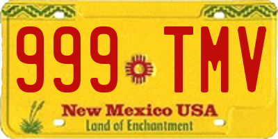 NM license plate 999TMV