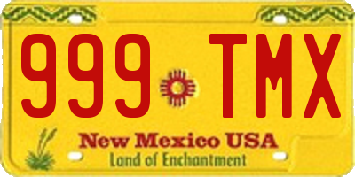 NM license plate 999TMX