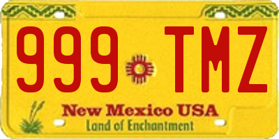 NM license plate 999TMZ