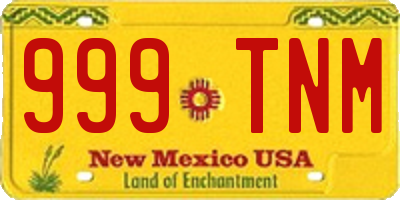 NM license plate 999TNM