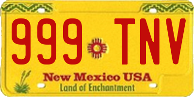 NM license plate 999TNV