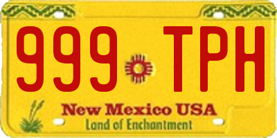 NM license plate 999TPH