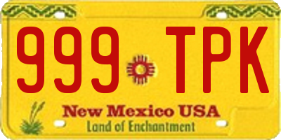 NM license plate 999TPK
