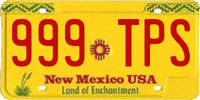 NM license plate 999TPS