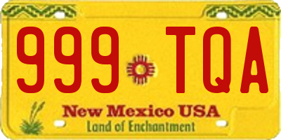 NM license plate 999TQA