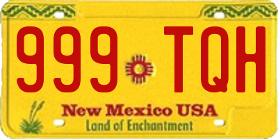 NM license plate 999TQH
