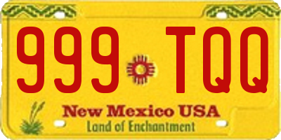 NM license plate 999TQQ