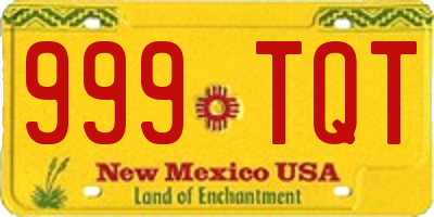 NM license plate 999TQT