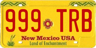 NM license plate 999TRB