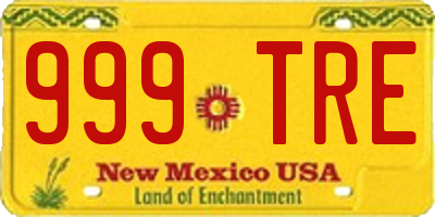 NM license plate 999TRE