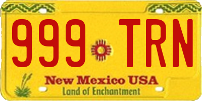 NM license plate 999TRN