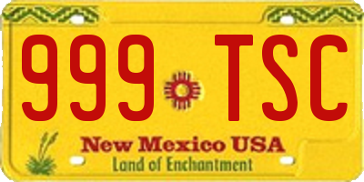 NM license plate 999TSC