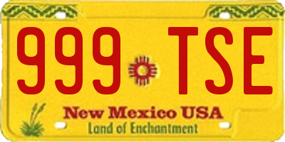 NM license plate 999TSE
