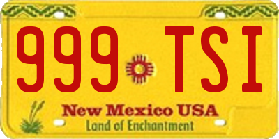 NM license plate 999TSI
