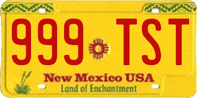 NM license plate 999TST