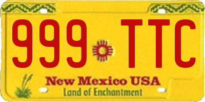 NM license plate 999TTC