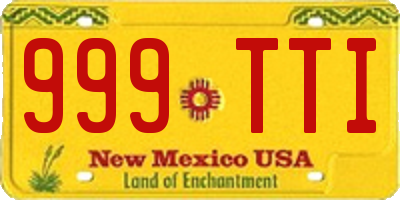 NM license plate 999TTI