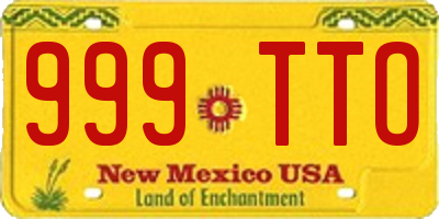 NM license plate 999TTO