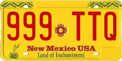 NM license plate 999TTQ