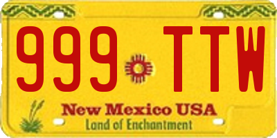 NM license plate 999TTW