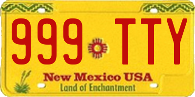 NM license plate 999TTY