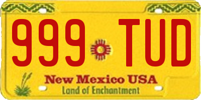 NM license plate 999TUD