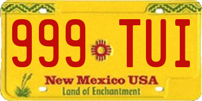 NM license plate 999TUI