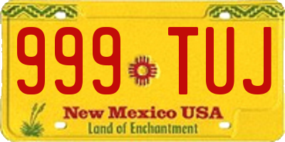 NM license plate 999TUJ