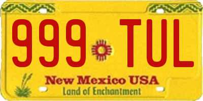 NM license plate 999TUL