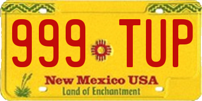 NM license plate 999TUP