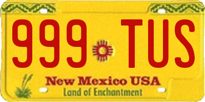 NM license plate 999TUS