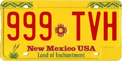 NM license plate 999TVH