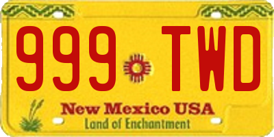 NM license plate 999TWD