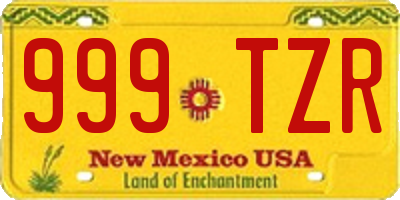 NM license plate 999TZR