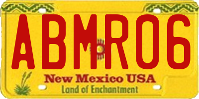 NM license plate ABMR06