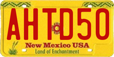 NM license plate AHTD50