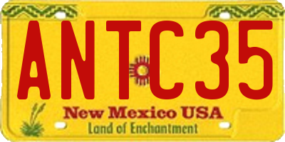 NM license plate ANTC35