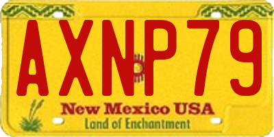 NM license plate AXNP79