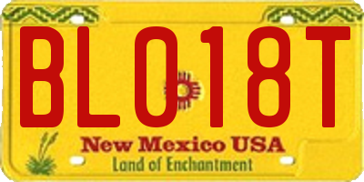 NM license plate BL018T