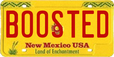 NM license plate BOOSTED